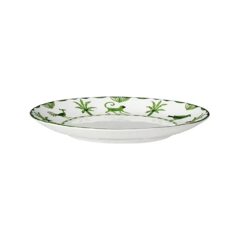 William Edwards Coupe Plate 6 1/2 in Sultans Garden Green - Set of 12