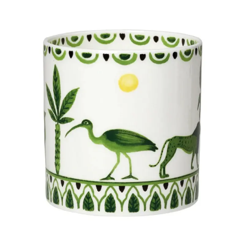 William Edwards Mug Coupe 5 in x 3 1/2 in (12 1/4 oz) Sultans Garden Green - Set of 12 William Edwards Mug Coupe 5 in x 3 1/2 in (12 1/4 oz) Sultans Garden Green - Set of 12