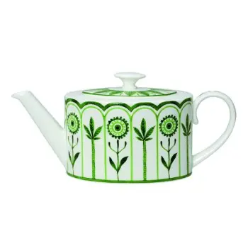 William Edwards 2 Cup Oval Teapot Lid (Fits And0337) Sultans Garden Green - Set of 6