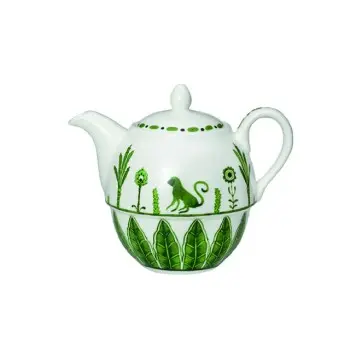 William Edwards Tea For One Teapot Lid (Fits And0411B) Sultans Garden Green - Set of 6