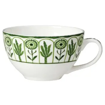 William Edwards Tea For One Cup 5 in x 2 1/2 in (9 oz) Sultans Garden Green - Set of 12