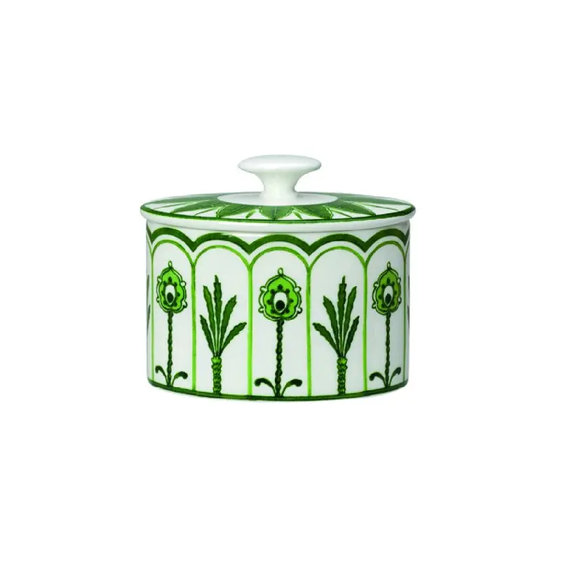 William Edwards Oval Covered Sugar Lid (Fits And0335) Sultans Garden Green - Set of 12 William Edwards Oval Covered Sugar Lid (Fits And0335) Sultans Garden Green - Set of 12