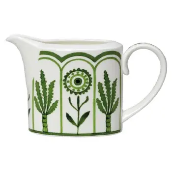 William Edwards Milk Jug S/S 3 1/4 in (7 3/4oz) Sultans Garden Green - Set of 12