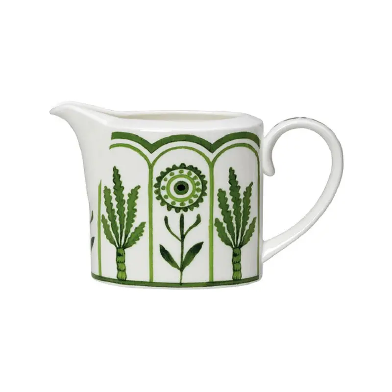 William Edwards Milk Jug S/S 3 1/4 in (7 3/4oz) Sultans Garden Green - Set of 12