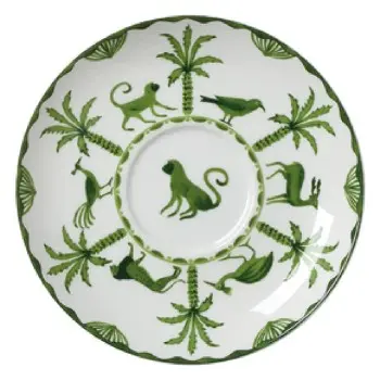 William Edwards Tea For One Saucer 5 3/4 in (Fits And0411A, And0562) Sultans Garden Green - Set of 12