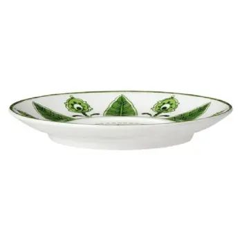 William Edwards Espresso Saucer Coupe 4 3/4 in (Fits And0112) Sultans Garden Green - Set of 12