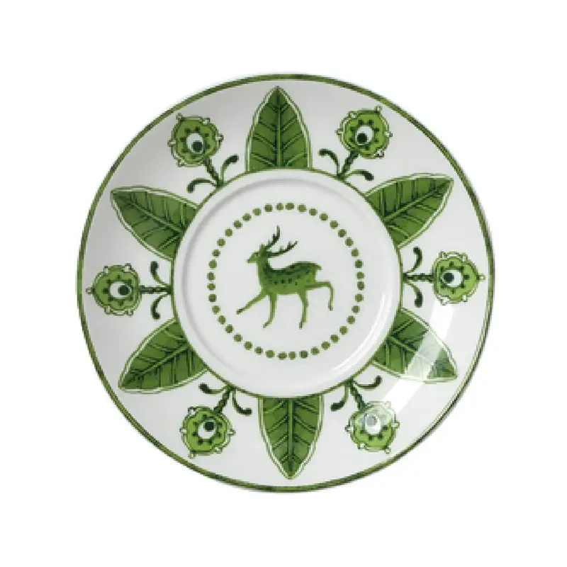 William Edwards Espresso Saucer Coupe 4 3/4 in (Fits And0112) Sultans Garden Green - Set of 12 William Edwards Espresso Saucer Coupe 4 3/4 in (Fits And0112) Sultans Garden Green - Set of 12