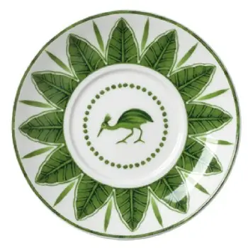 William Edwards Espresso Saucer Coupe 4 3/4 in (Fits And0112) Sultans Garden Green - Set of 12