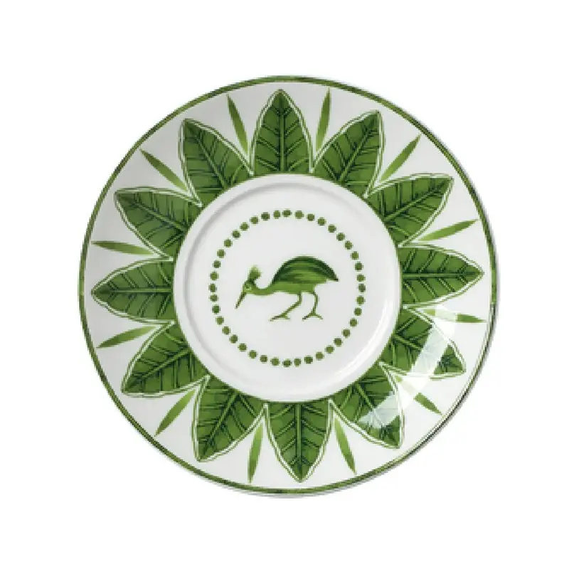 William Edwards Espresso Saucer Coupe 4 3/4 in (Fits And0112) Sultans Garden Green - Set of 12