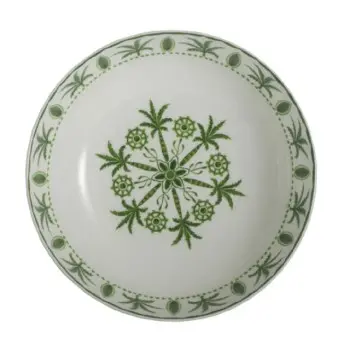 William Edwards Large Bowl Coupe 9 1/8 in (2 qt) Sultans Garden Green - Set of 6