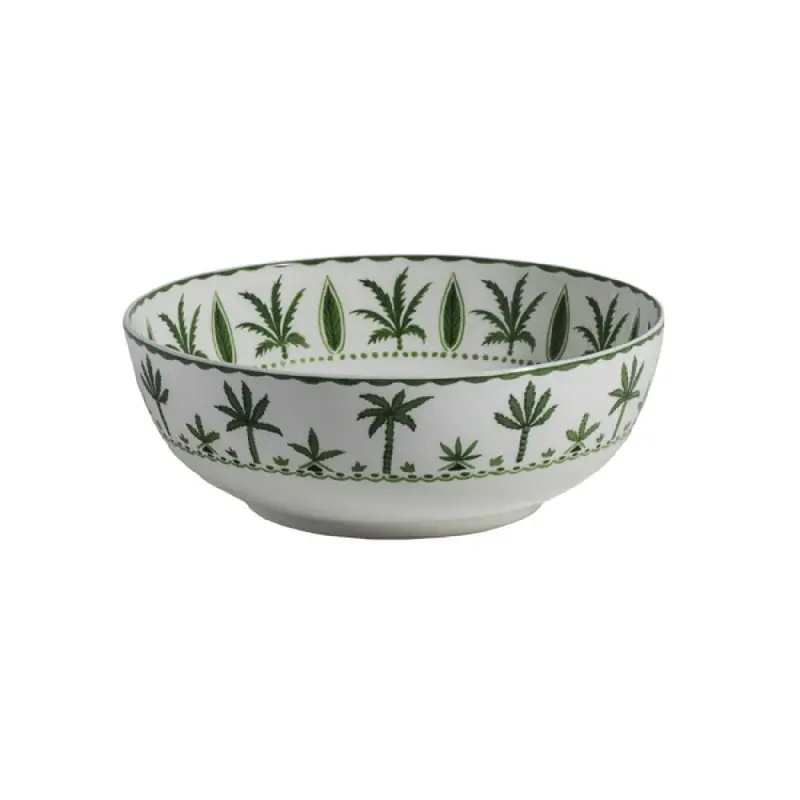 William Edwards Large Bowl Coupe 9 1/8 in (2 qt) Sultans Garden Green - Set of 6 William Edwards Large Bowl Coupe 9 1/8 in (2 qt) Sultans Garden Green - Set of 6