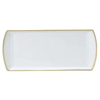 William Edwards L/S Rectangle Tray 13 3/8 in x 6 in Burnished Gold - Set of 12