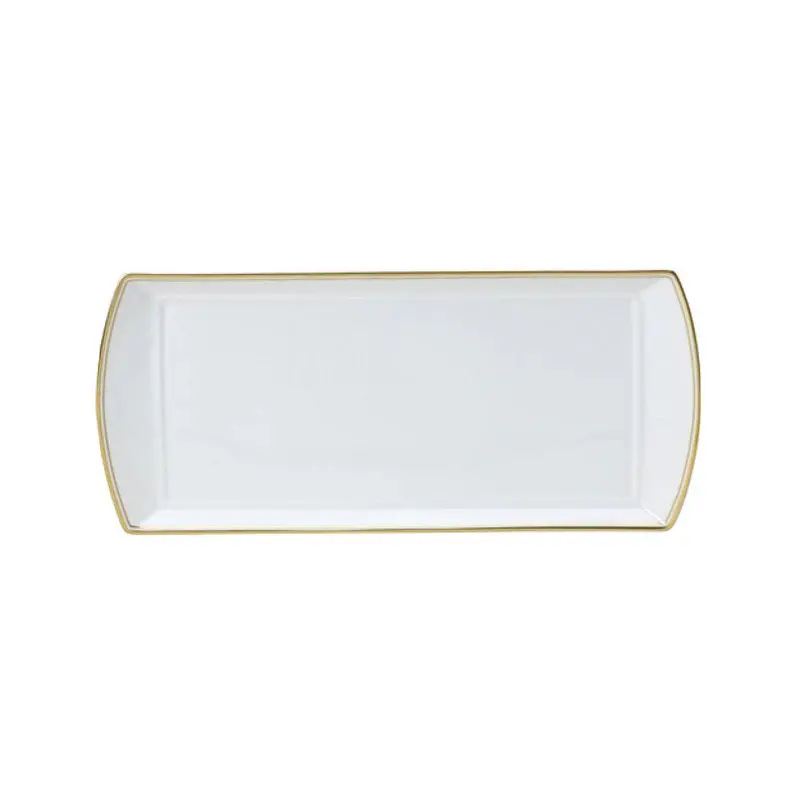 William Edwards L/S Rectangle Tray 13 3/8 in x 6 in Burnished Gold - Set of 12