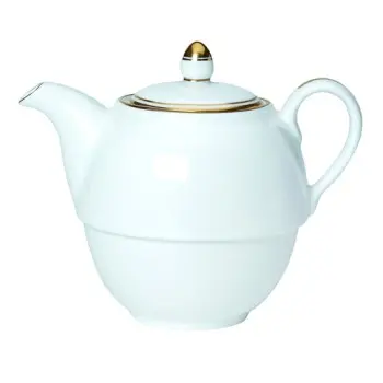 William Edwards Tea For One Teapot Coupe 4 7/8 in x 2 3/8 in (16 oz) Burnished Gold - Set of 6