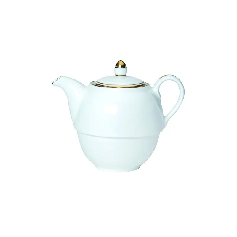 William Edwards Tea For One Teapot Coupe 4 7/8 in x 2 3/8 in (16 oz) Burnished Gold - Set of 6 William Edwards Tea For One Teapot Coupe 4 7/8 in x 2 3/8 in (16 oz) Burnished Gold - Set of 6