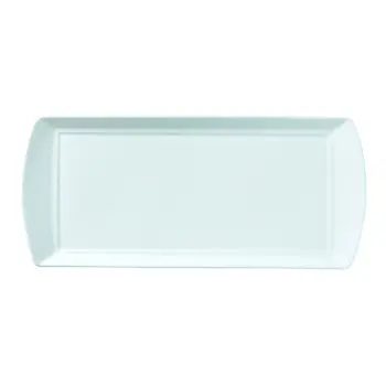 William Edwards L/S Rectangle Tray 13 3/8 in x 6 in Classic White - Set of 12