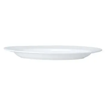 William Edwards Oval Rim Platter 13 3/4 in x 10 3/4 in Classic White - Set of 6