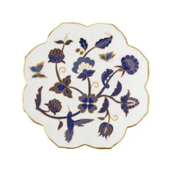 William Edwards Lotus Coupe Plate 8 1/2 in Makira - Set of 12