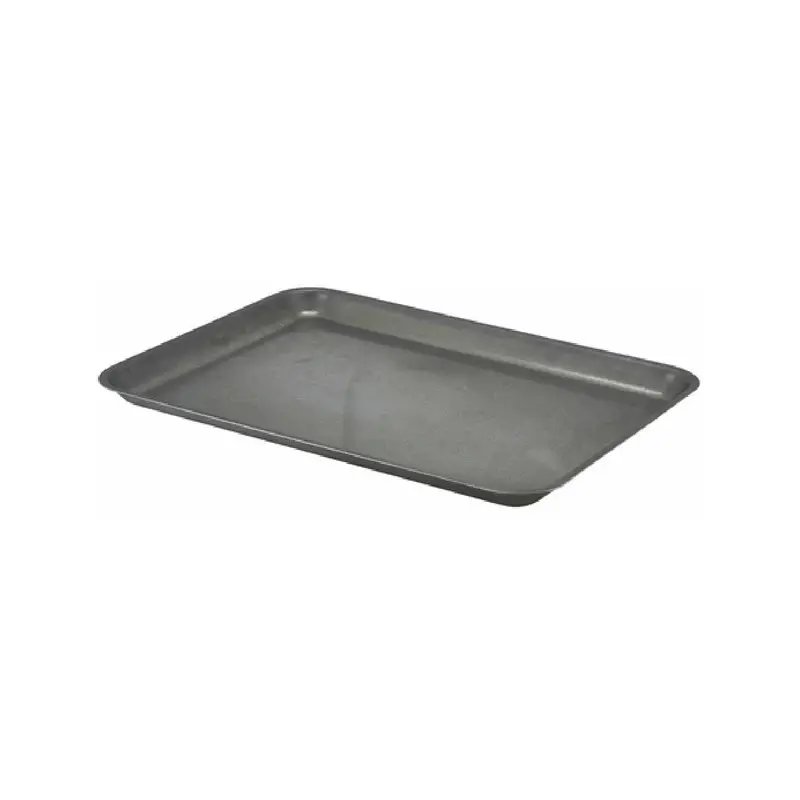 Genware Tray 14 3/4 in x 10 1/2 in x 3/4 in Vintage Stainless Steel - Set of 12
