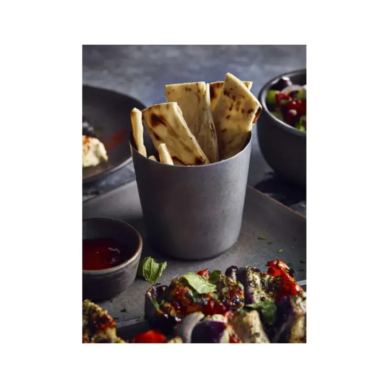 Genware Serving Cup 3 3/8 in x 3 3/8 in (12 3/4 oz) Vintage Stainless Steel - Set of 24 Genware Serving Cup 3 3/8 in x 3 3/8 in (12 3/4 oz) Vintage Stainless Steel - Set of 24