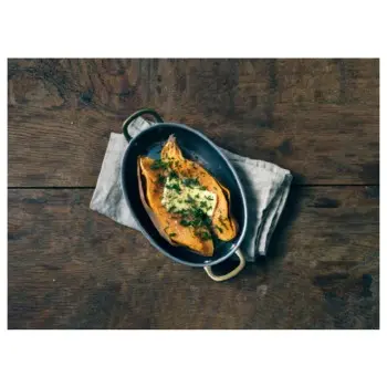 Genware Oval Dish 8 in x 4 3/4 in x 1 in (12 oz) Vintage Stainless Steel - Set of 6