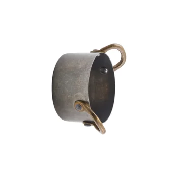 Genware Mini Casserole Dish 4 in x 3 1/8 in x 2 in ( 7 1/2 oz) Vintage Stainless Steel - Set of 12