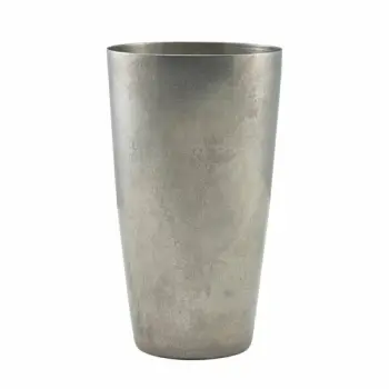 Genware Boston Shaker 3 5/8 in x 3 5/8 in x 6 3/8 in (26 oz) Vintage Stainless Steel - Set of 6