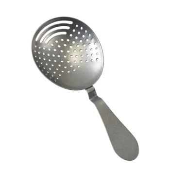 Genware Julep Strainer 7 1/8 in x 3 in Vintage Stainless Steel - Set of 12
