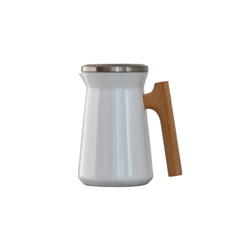 Complements Server Vacuum insulated Stainless Liner With Wood Handle 6 1/2 in x 7 1/2 in (0.7 Liter) White - Set of 6 Complements Server Vacuum insulated Stainless Liner With Wood Handle 6 1/2 in x 7 1/2 in (0.7 Liter) White - Set of 6