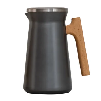 Complements Server Vacuum insulated Stainless Liner With Wood Handle 6 5/8 in x 8 1/2 in (1 Liter) Grey - Set of 6