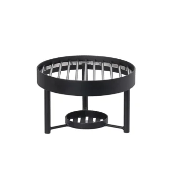 Creations Buffet Round Chafer Stand With Grill 9 1/2 in x 4 1/2 in (2 qt) Black