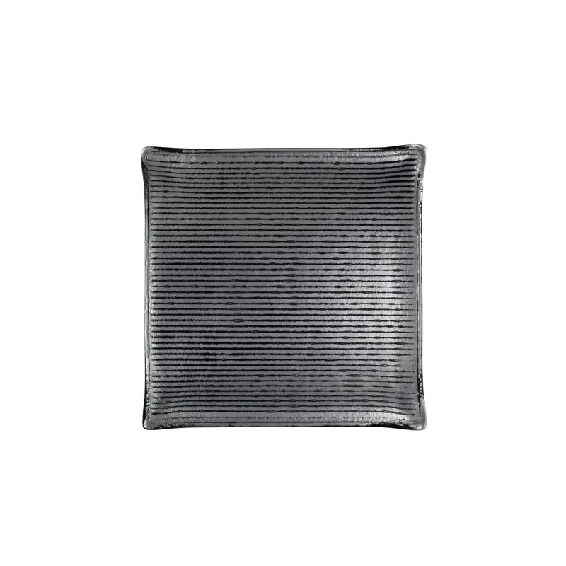 Creations Glass Square 6 1/2 in Shikku Smoke - Set of 12 Creations Glass Square 6 1/2 in Shikku Smoke - Set of 12