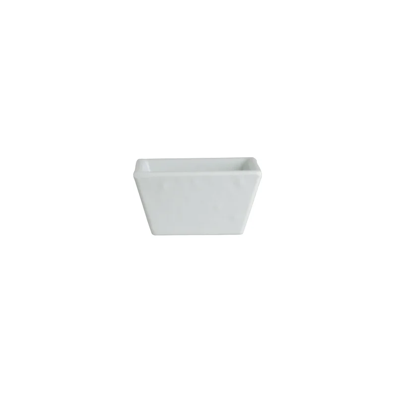 Creations Melamine Square Dish White 2 1/4 in x 1 1/8 in (1 oz) Cali - Set of 24