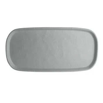 Creations Melamine Rectangular Tray White 14 1/2 in x 7 in x 1 in Cali - Set of 6