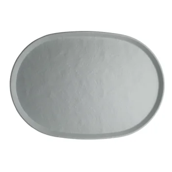 Creations Melamine Oval Tray White 17 in x 11 3/4 in x 1 in Cali - Set of 12