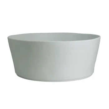 Creations Melamine Round Bowl White 9 1/2 in x 3 3/4 in (3 1/2 qt) Cali - Set of 6