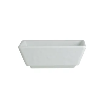 Creations Melamine Rectangular Dish White 3 1/4 in x 2 1/2 in x 1 1/4 in (2 oz) Cali - Set of 24