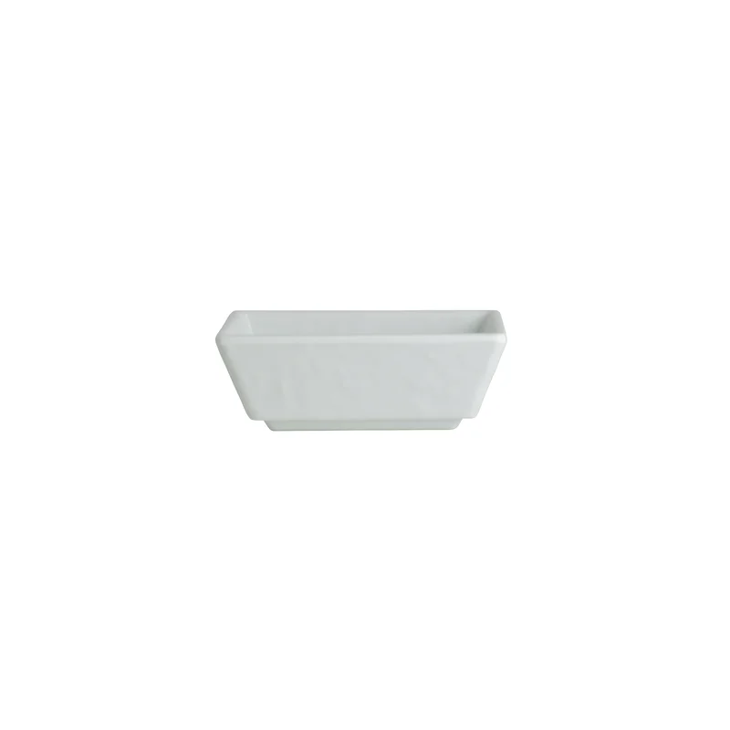 Creations Melamine Rectangular Dish White 3 1/4 in x 2 1/2 in x 1 1/4 in (2 oz) Cali - Set of 24