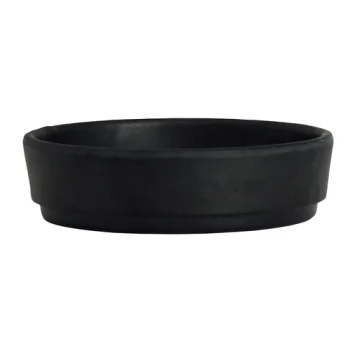 Creations Melamine Round Dish Black 3 1/2 in x 1 in (2 oz) Cali - Set of 24