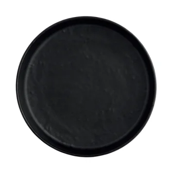 Creations Melamine Round Plate Black 6 1/2 in x 1 1/4 in Cali - Set of 12