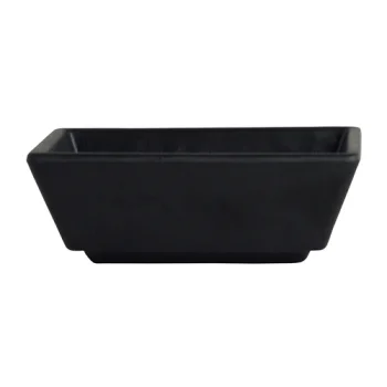 Creations Melamine Rectangular Dish Black 3 1/4 in x 2 1/2 in x 1 1/4 in (2 oz) Cali - Set of 24