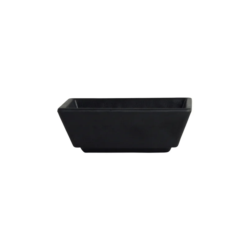 Creations Melamine Rectangular Dish Black 3 1/4 in x 2 1/2 in x 1 1/4 in (2 oz) Cali - Set of 24