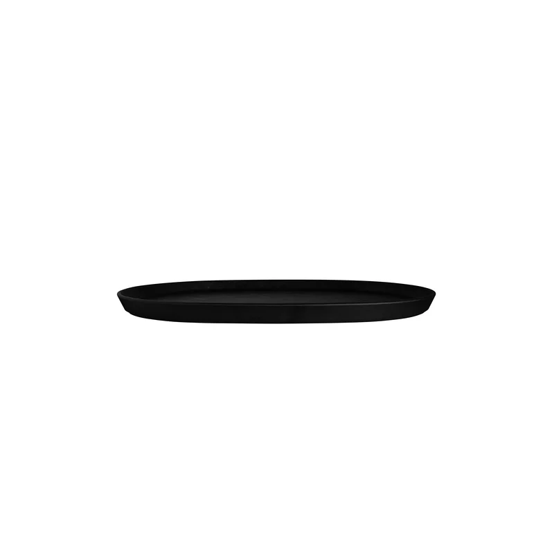 Creations Melamine Oval Tray Black 17 in x 11 3/4 in x 1 in Cali - Set of 12 Creations Melamine Oval Tray Black 17 in x 11 3/4 in x 1 in Cali - Set of 12