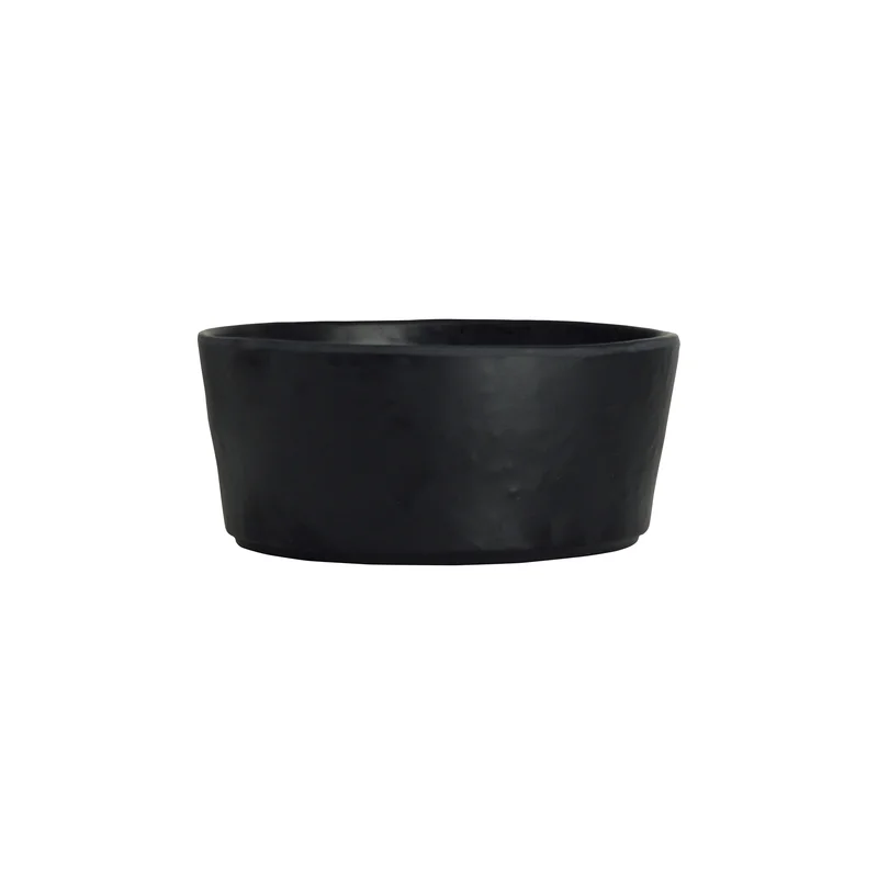 Creations Melamine Round Bowl Black 5 1/2 in x 2 1/2 in (17 1/2 oz) Cali - Set of 12