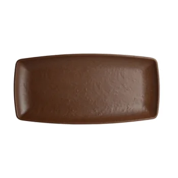 Creations Melamine Rectangular Plate Redwood 11 1/2 in x 5 1/2 in x 1 in Cali - Set of 12