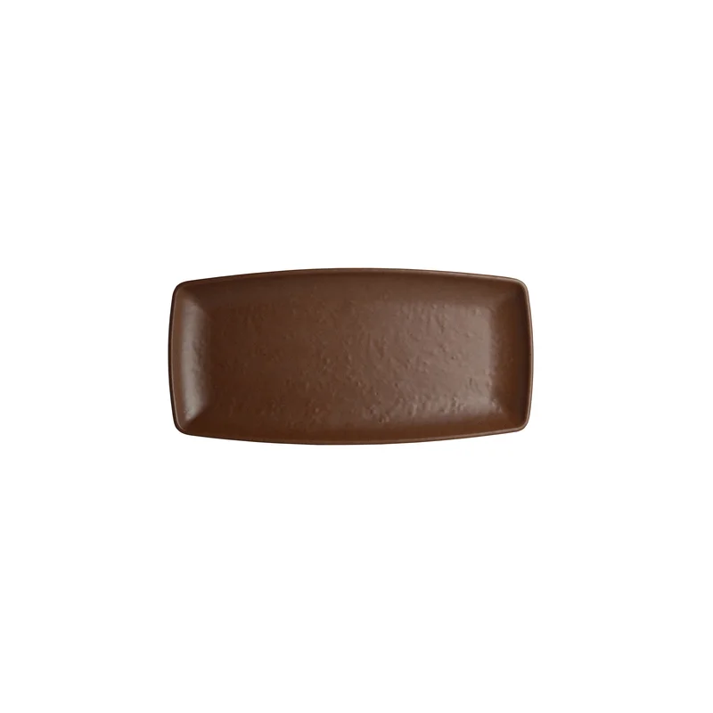 Creations Melamine Rectangular Plate Redwood 11 1/2 in x 5 1/2 in x 1 in Cali - Set of 12