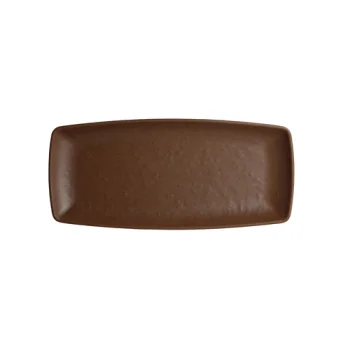 Creations Melamine Rectangular Plate Redwood 9 1/2 in x 4 1/3 in x 1 in Cali - Set of 12