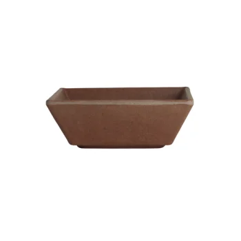 Creations Melamine Square Dish Redwood 4 in x 1 3/8 in (3 oz) Cali - Set of 12