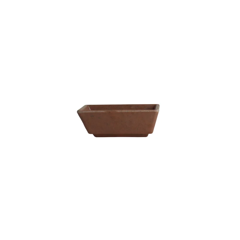 Creations Melamine Rectangular Dish Redwood 3 1/4 in x 2 1/2 in x 1 1/4 in (2 oz) Cali - Set of 24