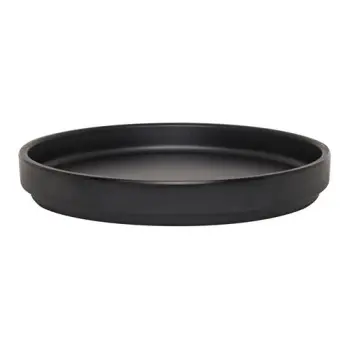 Creations Melamine Stack Plate Black 6 1/4 in x 7/8 in Cali - Set of 6